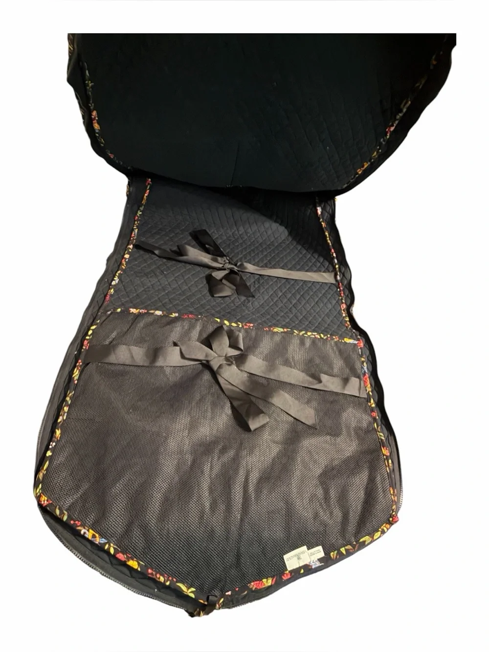 NWOT VTG Vera Bradley Retired Print Ming Black Quilted Travel Garment Bag